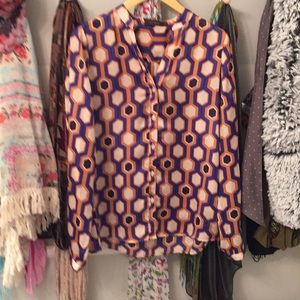 The limited geometric print blouse